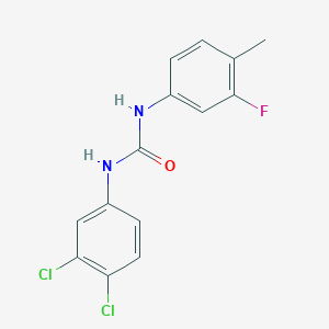 molecular formula C14H11Cl2FN2O B4740900 N-(3,4-dichlorophenyl)-N'-(3-fluoro-4-methylphenyl)urea 