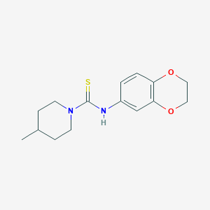 molecular formula C15H20N2O2S B4740921 N-(2,3-dihydro-1,4-benzodioxin-6-yl)-4-methyl-1-piperidinecarbothioamide 