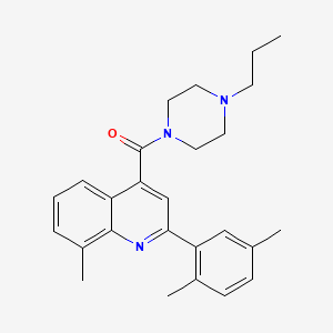 molecular formula C26H31N3O B4740927 2-(2,5-dimethylphenyl)-8-methyl-4-[(4-propyl-1-piperazinyl)carbonyl]quinoline 