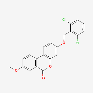 molecular formula C21H14Cl2O4 B4740938 3-[(2,6-dichlorobenzyl)oxy]-8-methoxy-6H-benzo[c]chromen-6-one 