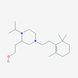 molecular formula C20H38N2O B4740940 2-{1-isopropyl-4-[2-(2,6,6-trimethyl-1-cyclohexen-1-yl)ethyl]-2-piperazinyl}ethanol 