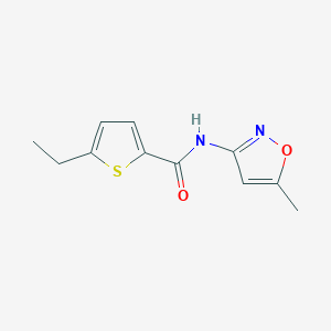 molecular formula C11H12N2O2S B4740941 5-ethyl-N-(5-methyl-3-isoxazolyl)-2-thiophenecarboxamide 