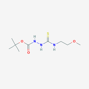 molecular formula C9H19N3O3S B4740945 tert-butyl 2-{[(2-methoxyethyl)amino]carbonothioyl}hydrazinecarboxylate 