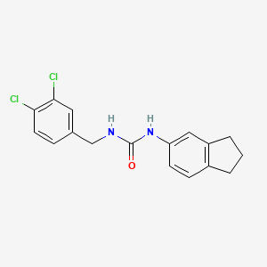 molecular formula C17H16Cl2N2O B4740953 N-(3,4-dichlorobenzyl)-N'-(2,3-dihydro-1H-inden-5-yl)urea 
