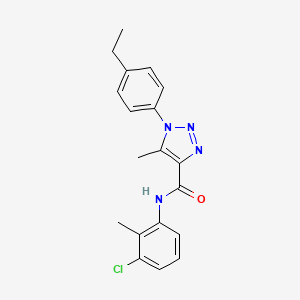 molecular formula C19H19ClN4O B4740977 N-(3-chloro-2-methylphenyl)-1-(4-ethylphenyl)-5-methyl-1H-1,2,3-triazole-4-carboxamide 