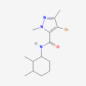 molecular formula C14H22BrN3O B4740982 4-bromo-N-(2,3-dimethylcyclohexyl)-1,3-dimethyl-1H-pyrazole-5-carboxamide 