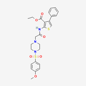 ethyl 2-[({4-[(4-methoxyphenyl)sulfonyl]-1-piperazinyl}acetyl)amino]-4-phenyl-3-thiophenecarboxylate