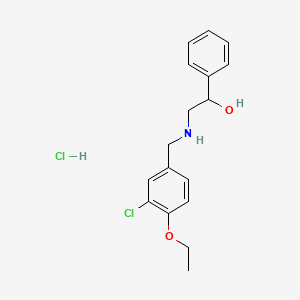 molecular formula C17H21Cl2NO2 B4741062 2-[(3-chloro-4-ethoxybenzyl)amino]-1-phenylethanol hydrochloride 