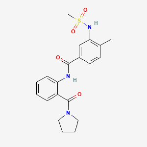 4-methyl-3-[(methylsulfonyl)amino]-N-[2-(1-pyrrolidinylcarbonyl)phenyl]benzamide
