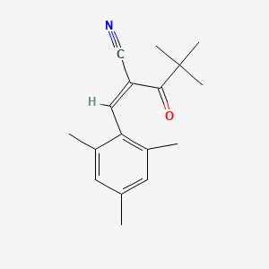 molecular formula C17H21NO B4741074 2-(2,2-dimethylpropanoyl)-3-mesitylacrylonitrile 
