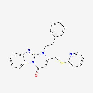1-(2-phenylethyl)-2-[(2-pyridinylthio)methyl]pyrimido[1,2-a]benzimidazol-4(1H)-one