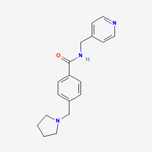 molecular formula C18H21N3O B4741124 N-(4-pyridinylmethyl)-4-(1-pyrrolidinylmethyl)benzamide 