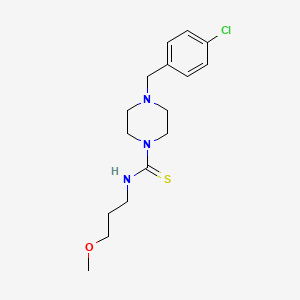 4-(4-chlorobenzyl)-N-(3-methoxypropyl)-1-piperazinecarbothioamide