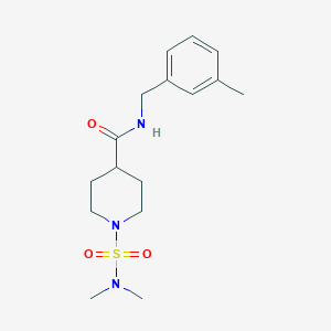 molecular formula C16H25N3O3S B4741188 1-[(dimethylamino)sulfonyl]-N-(3-methylbenzyl)-4-piperidinecarboxamide 