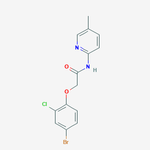 molecular formula C14H12BrClN2O2 B4741198 2-(4-bromo-2-chlorophenoxy)-N-(5-methyl-2-pyridinyl)acetamide 
