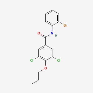 molecular formula C16H14BrCl2NO2 B4741200 N-(2-bromophenyl)-3,5-dichloro-4-propoxybenzamide 