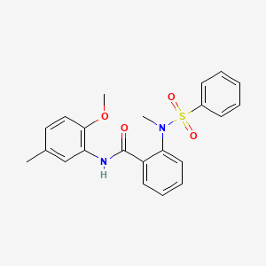 N-(2-methoxy-5-methylphenyl)-2-[methyl(phenylsulfonyl)amino]benzamide
