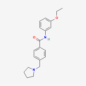 molecular formula C20H24N2O2 B4741214 N-(3-ethoxyphenyl)-4-(1-pyrrolidinylmethyl)benzamide 