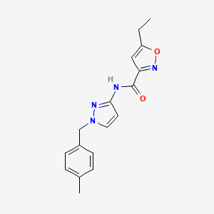 molecular formula C17H18N4O2 B4741227 5-ethyl-N-[1-(4-methylbenzyl)-1H-pyrazol-3-yl]-3-isoxazolecarboxamide 