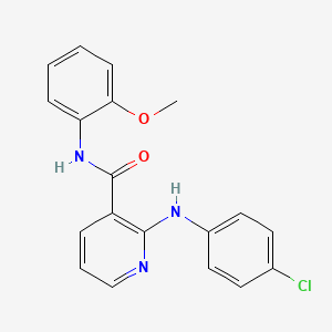 molecular formula C19H16ClN3O2 B4741232 2-[(4-chlorophenyl)amino]-N-(2-methoxyphenyl)nicotinamide 
