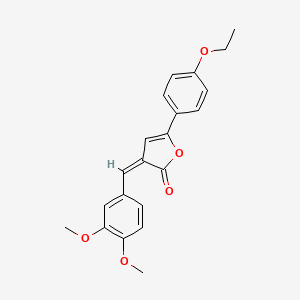 molecular formula C21H20O5 B4741264 3-(3,4-dimethoxybenzylidene)-5-(4-ethoxyphenyl)-2(3H)-furanone 