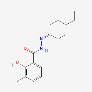 molecular formula C16H22N2O2 B4741265 N'-(4-ethylcyclohexylidene)-2-hydroxy-3-methylbenzohydrazide 