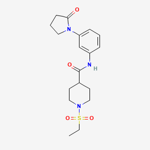 1-(ethylsulfonyl)-N-[3-(2-oxo-1-pyrrolidinyl)phenyl]-4-piperidinecarboxamide