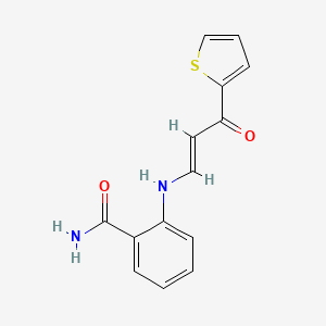 2-[[(E)-3-oxo-3-thiophen-2-ylprop-1-enyl]amino]benzamide