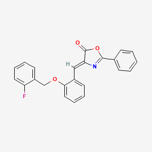 4-{2-[(2-fluorobenzyl)oxy]benzylidene}-2-phenyl-1,3-oxazol-5(4H)-one