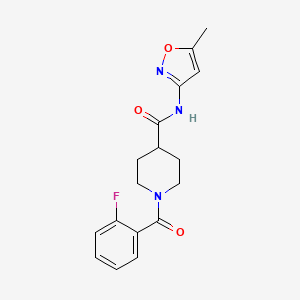 1-(2-fluorobenzoyl)-N-(5-methyl-1,2-oxazol-3-yl)piperidine-4-carboxamide