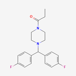 molecular formula C20H22F2N2O B4741323 1-[bis(4-fluorophenyl)methyl]-4-propionylpiperazine 