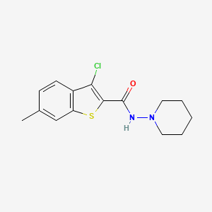 molecular formula C15H17ClN2OS B4741331 3-chloro-6-methyl-N-1-piperidinyl-1-benzothiophene-2-carboxamide 