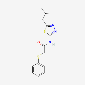 molecular formula C14H17N3OS2 B4741348 N-(5-ISOBUTYL-1,3,4-THIADIAZOL-2-YL)-2-(PHENYLSULFANYL)ACETAMIDE 