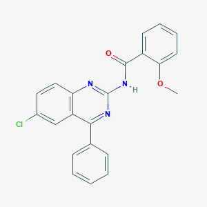 molecular formula C22H16ClN3O2 B4741358 N-(6-chloro-4-phenylquinazolin-2-yl)-2-methoxybenzamide 