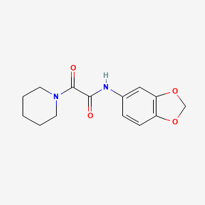 N-1,3-benzodioxol-5-yl-2-oxo-2-(1-piperidinyl)acetamide