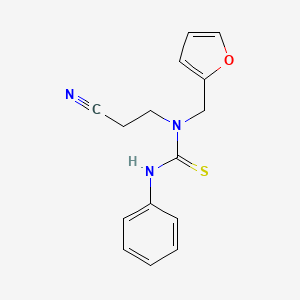 1-(2-Cyanoethyl)-1-(furan-2-ylmethyl)-3-phenylthiourea