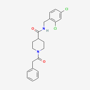 molecular formula C21H22Cl2N2O2 B4741420 N-(2,4-dichlorobenzyl)-1-(phenylacetyl)-4-piperidinecarboxamide 