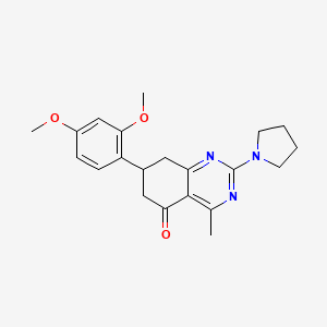 7-(2,4-dimethoxyphenyl)-4-methyl-2-(pyrrolidin-1-yl)-7,8-dihydroquinazolin-5(6H)-one