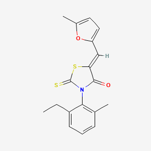 3-(2-ethyl-6-methylphenyl)-5-[(5-methyl-2-furyl)methylene]-2-thioxo-1,3-thiazolidin-4-one