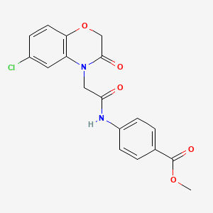 METHYL 4-[2-(6-CHLORO-3-OXO-3,4-DIHYDRO-2H-1,4-BENZOXAZIN-4-YL)ACETAMIDO]BENZOATE