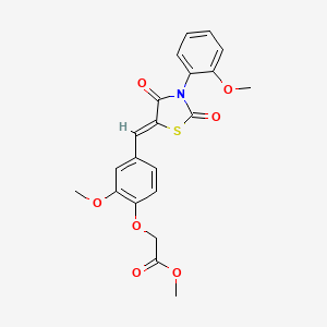 methyl (2-methoxy-4-{[3-(2-methoxyphenyl)-2,4-dioxo-1,3-thiazolidin-5-ylidene]methyl}phenoxy)acetate