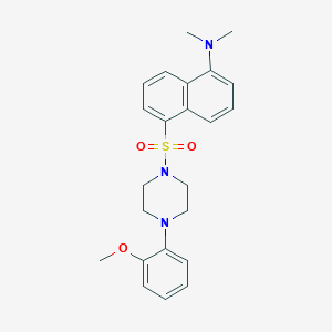 molecular formula C23H27N3O3S B047415 5-[4-(2-甲氧基苯基)哌嗪-1-基]磺酰-N,N-二甲基萘-1-胺 CAS No. 439935-18-9