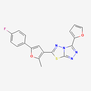 6-[5-(4-fluorophenyl)-2-methyl-3-furyl]-3-(2-furyl)[1,2,4]triazolo[3,4-b][1,3,4]thiadiazole