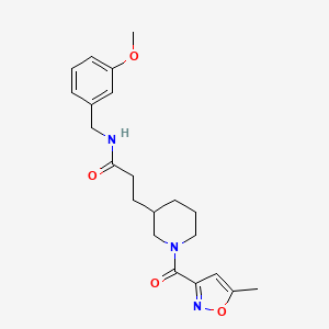 N-(3-methoxybenzyl)-3-{1-[(5-methyl-3-isoxazolyl)carbonyl]-3-piperidinyl}propanamide