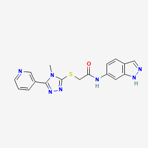 N-1H-indazol-6-yl-2-{[4-methyl-5-(3-pyridinyl)-4H-1,2,4-triazol-3-yl]thio}acetamide