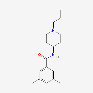 molecular formula C17H26N2O B4741588 3,5-dimethyl-N-(1-propyl-4-piperidinyl)benzamide 