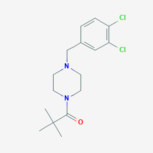 molecular formula C16H22Cl2N2O B4741601 1-[4-(3,4-DICHLOROBENZYL)PIPERAZINO]-2,2-DIMETHYL-1-PROPANONE 