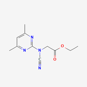 molecular formula C11H14N4O2 B4741605 ETHYL 2-[CYANO(4,6-DIMETHYL-2-PYRIMIDINYL)AMINO]ACETATE 