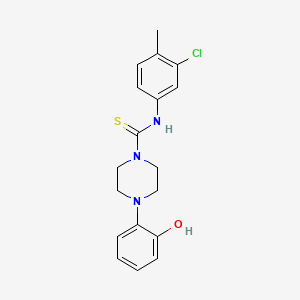 molecular formula C18H20ClN3OS B4741608 N-(3-chloro-4-methylphenyl)-4-(2-hydroxyphenyl)-1-piperazinecarbothioamide 