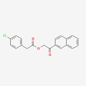 molecular formula C20H15ClO3 B4741619 2-(2-Naphthyl)-2-oxoethyl 2-(4-chlorophenyl)acetate 